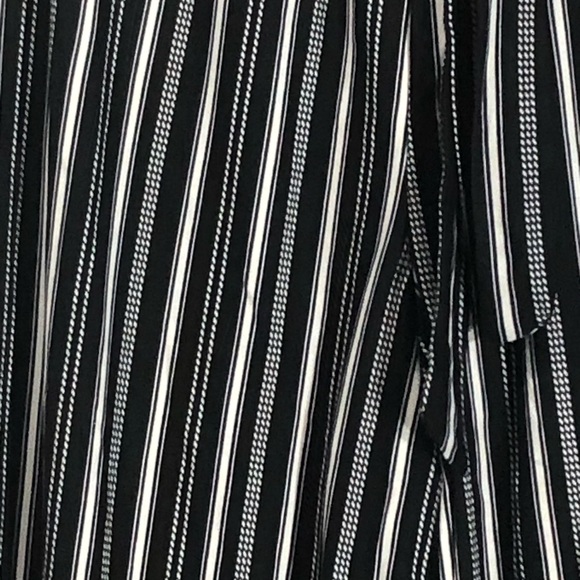 Bobbie Brooks black white stripe wide leg pants - Picture 7 of 8